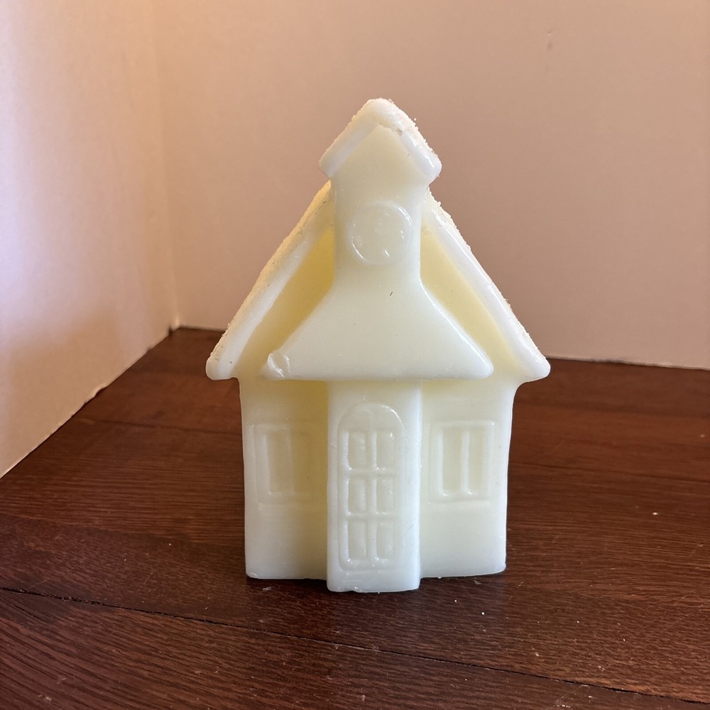 Pottery Barn House Church Candle Christmas NEW Never Lit Large White 7" Retired